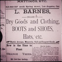 L. Barnes store -- advertisement